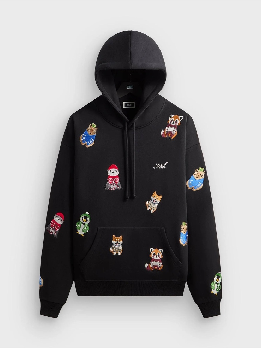 Kith Kithmas Animal Character Nelson Hoodie Black FW25 Size XL Hooded Sweatshirt